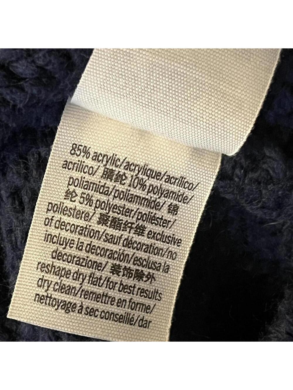 Y2K Victoria’s Secret PINK navy knit oversized sweater Size Small 🤍 - Picture 5 of 6